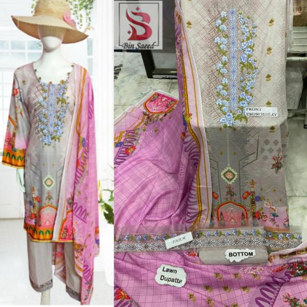 Bin Saeed Laen Collection Vol 12 Karachi Dress Material